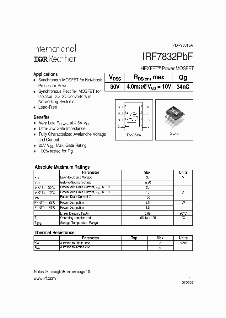 IRF7832PBF_751607.PDF Datasheet
