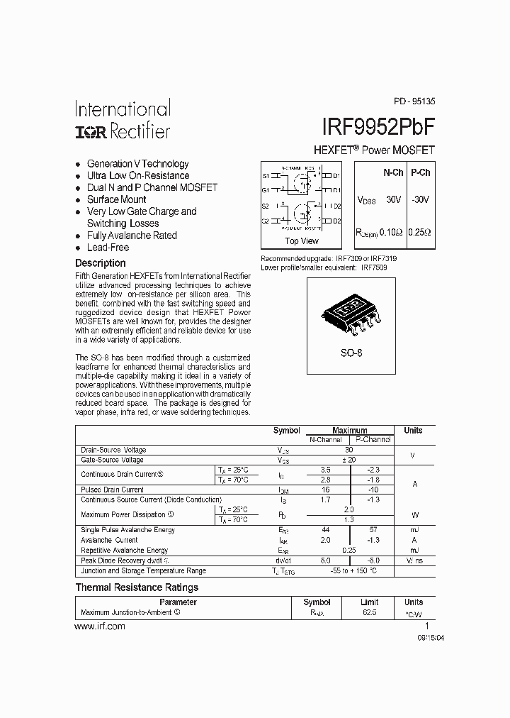 IRF9952PBF_732393.PDF Datasheet