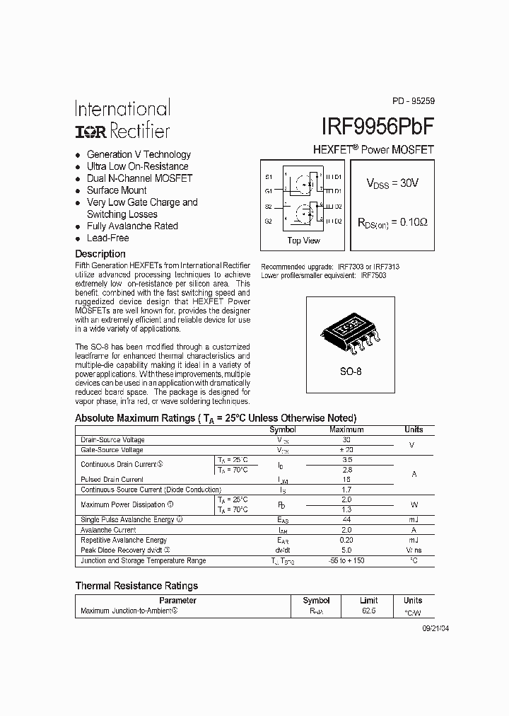IRF9956PBF_709454.PDF Datasheet