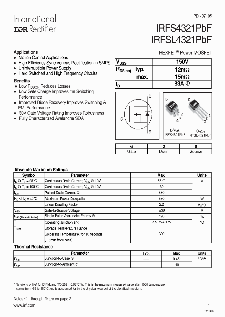 IRFS4321PBF_738824.PDF Datasheet