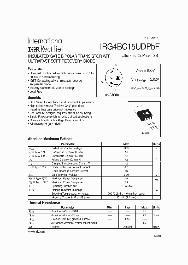 IRG4BC15UDPBF_934720.PDF Datasheet