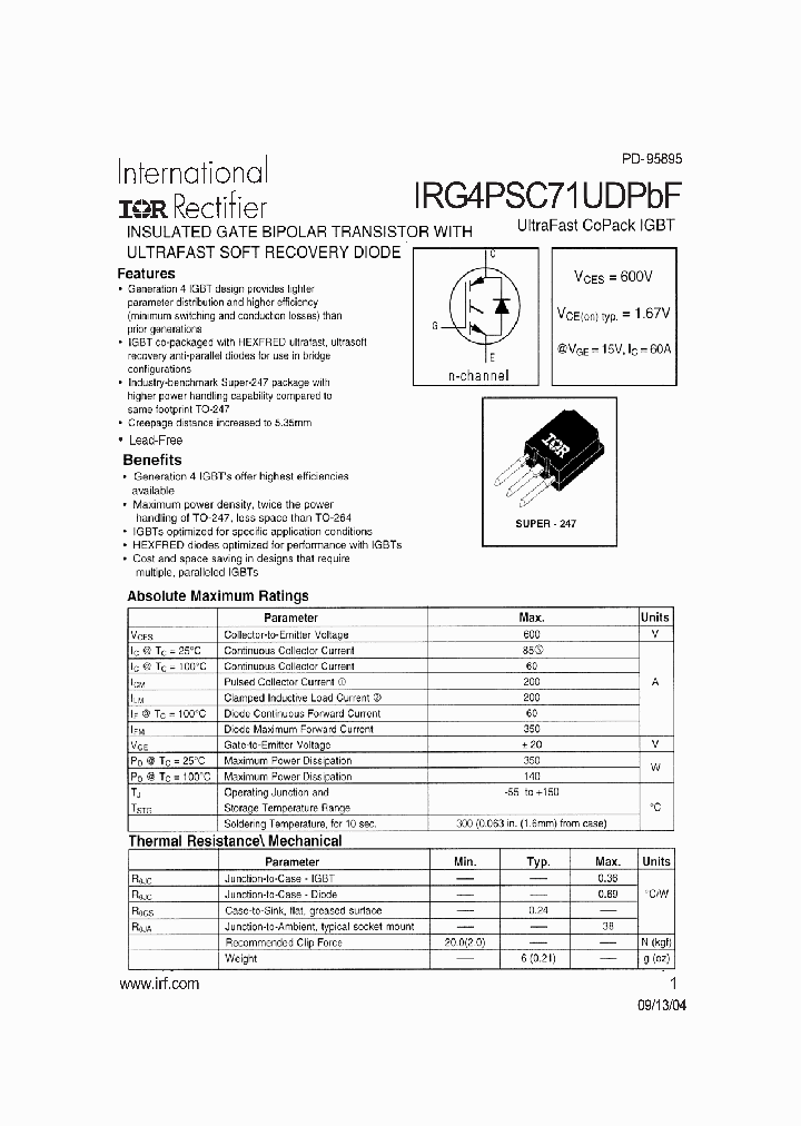 IRG4PSC71UDPBF_709377.PDF Datasheet