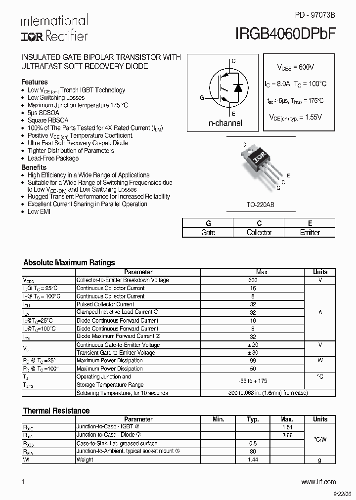 IRGB4060DPBF_700146.PDF Datasheet