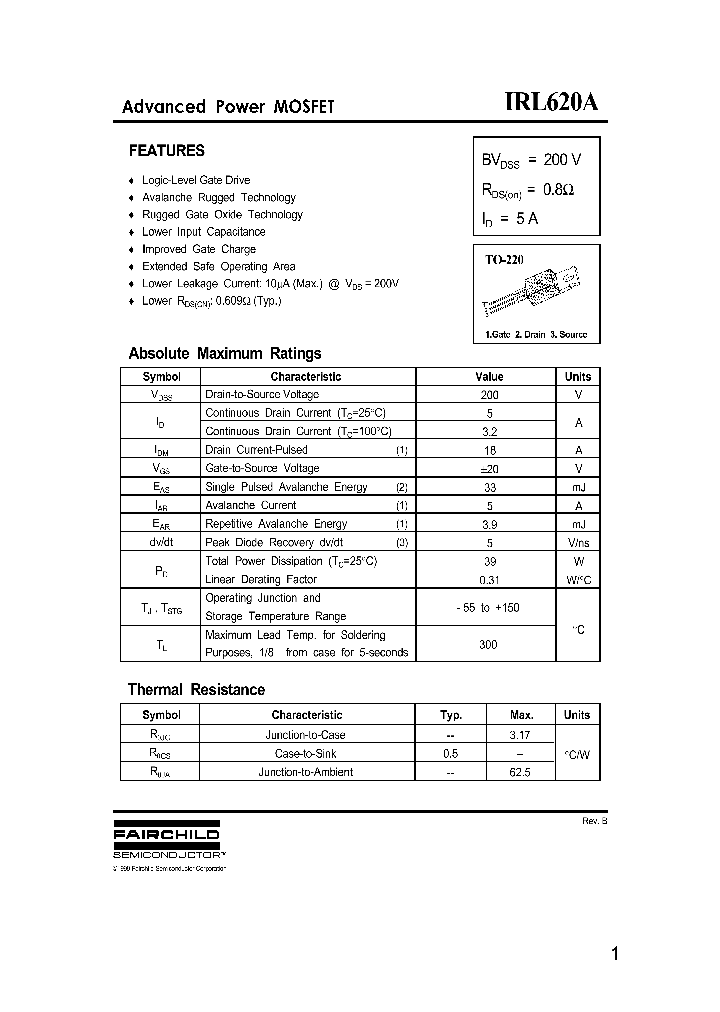 IRL620A_773951.PDF Datasheet