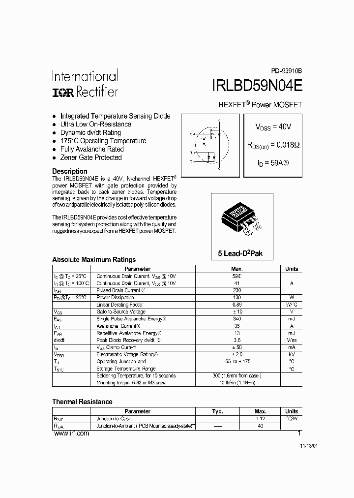 IRLBD59N04E_953580.PDF Datasheet