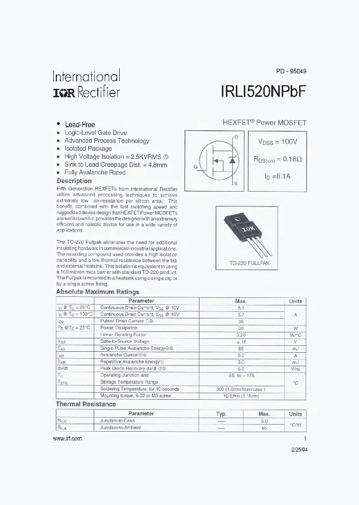IRLI520NPBF_709352.PDF Datasheet