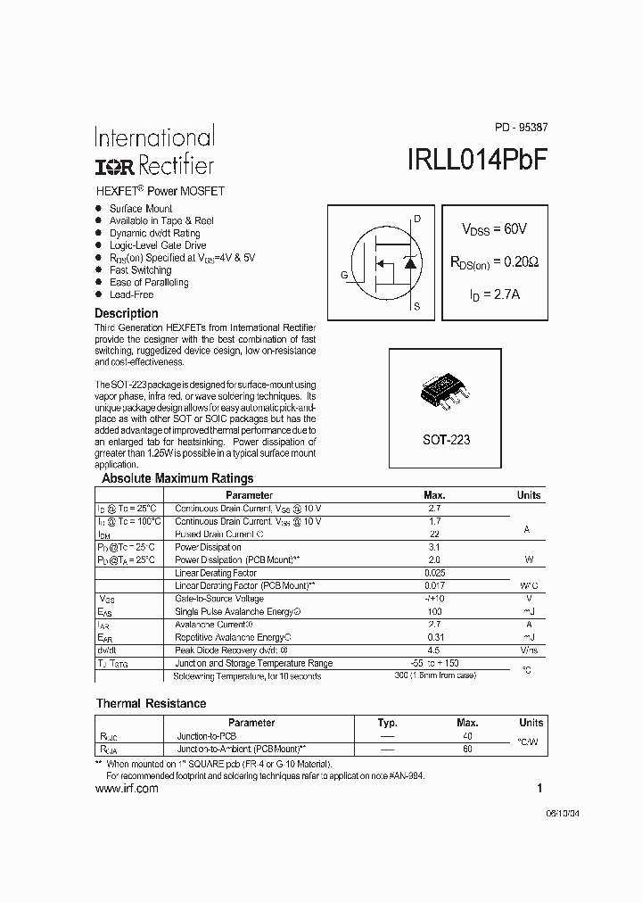 IRLL014PBF_709348.PDF Datasheet