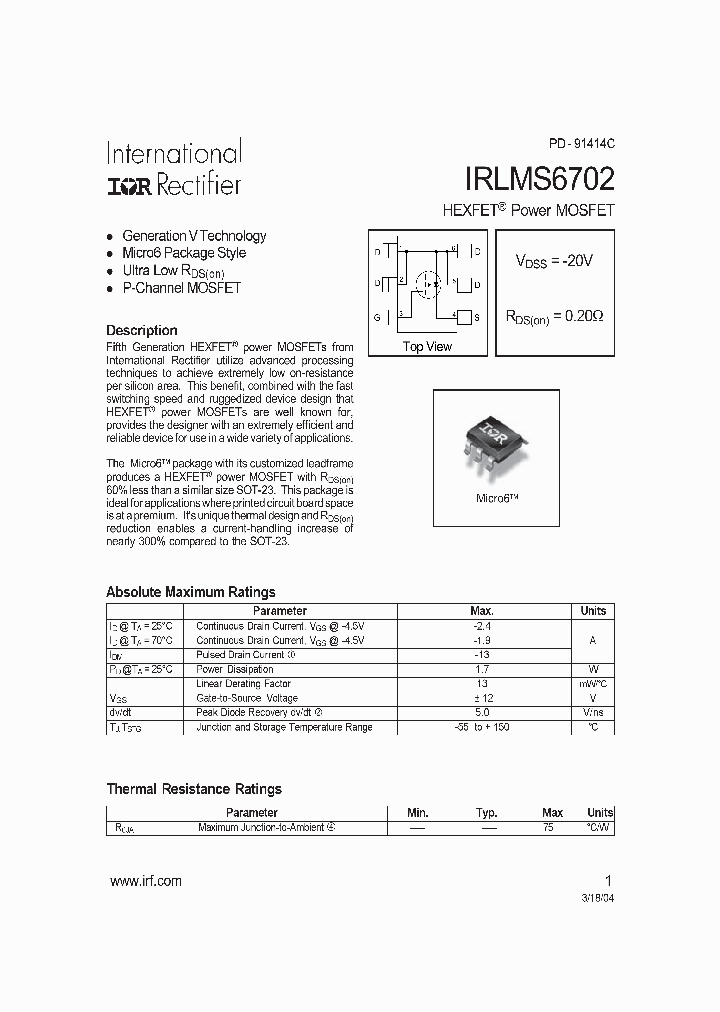 IRLMS6702_812916.PDF Datasheet