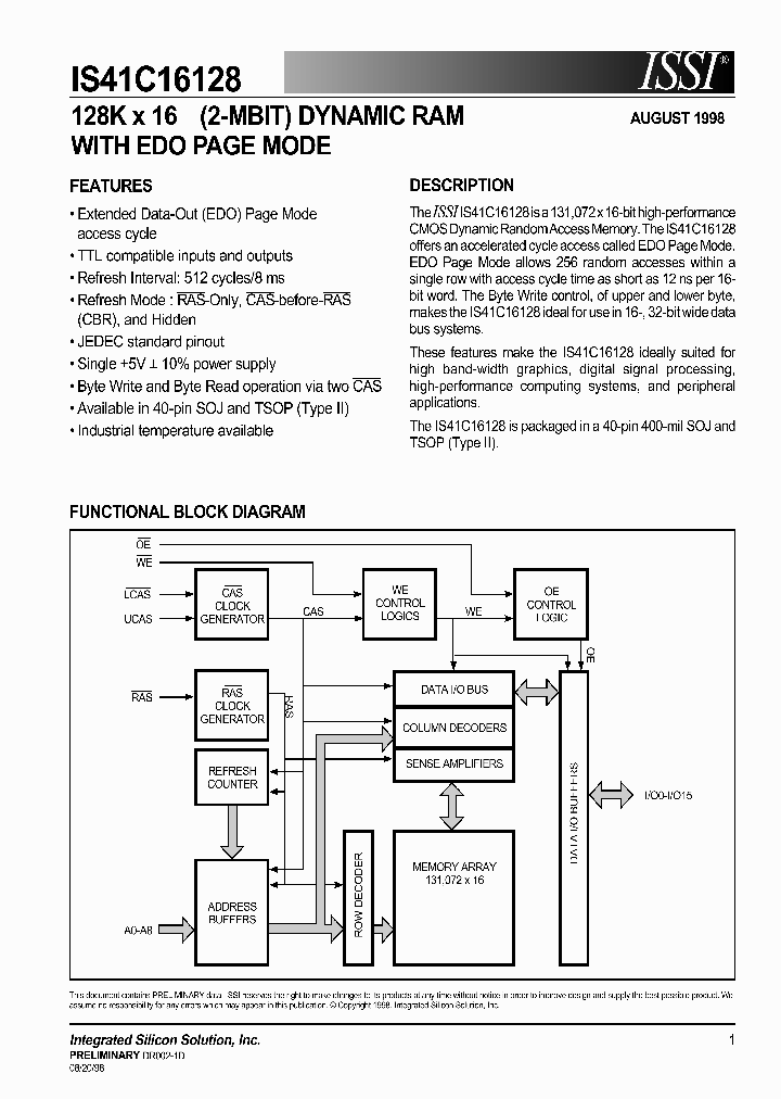 IS41C16128_702393.PDF Datasheet