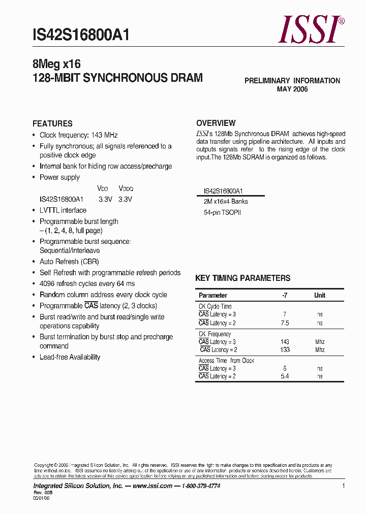 IS42S16800A1_661473.PDF Datasheet