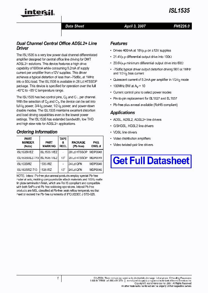 ISL1535_709752.PDF Datasheet