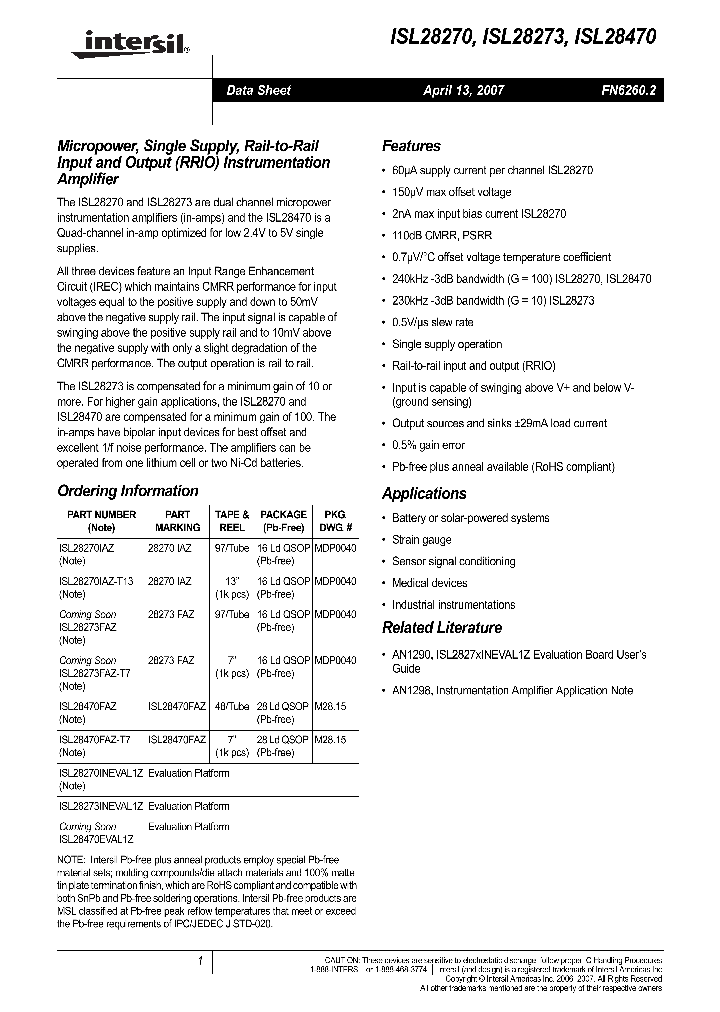 ISL28470_711357.PDF Datasheet