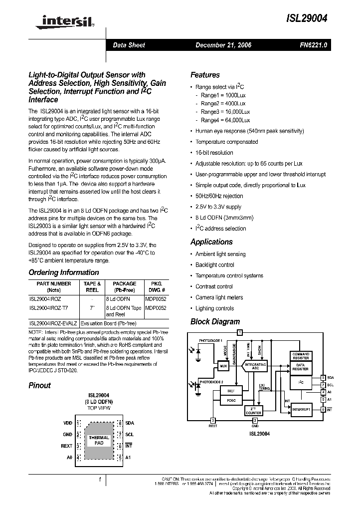 ISL29004_709714.PDF Datasheet