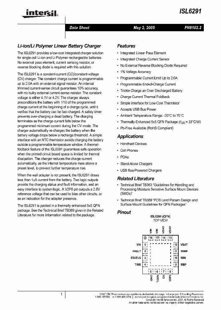 ISL6291_705158.PDF Datasheet