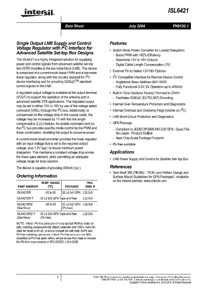 ISL6421_706390.PDF Datasheet