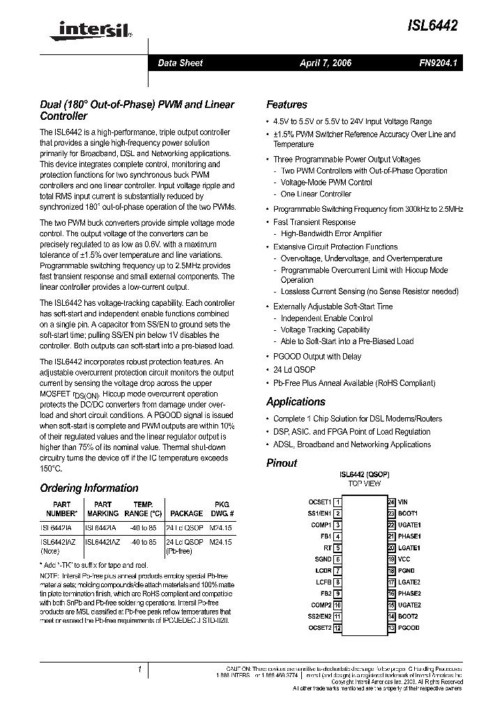 ISL6442IA_705067.PDF Datasheet