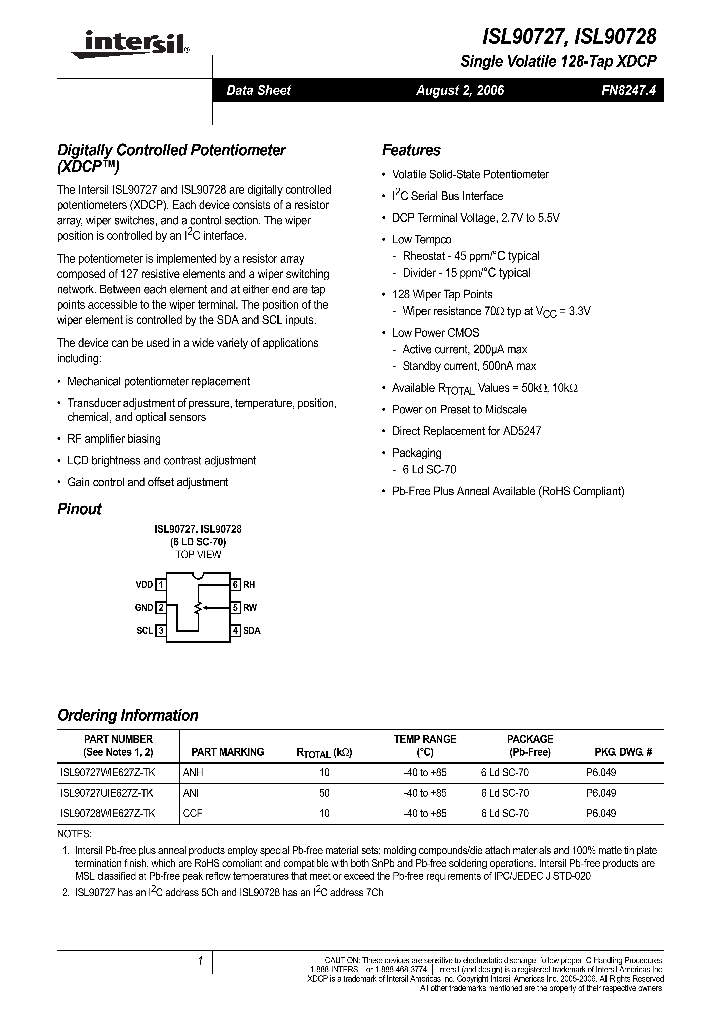 ISL90727UIE627Z-TK_706141.PDF Datasheet