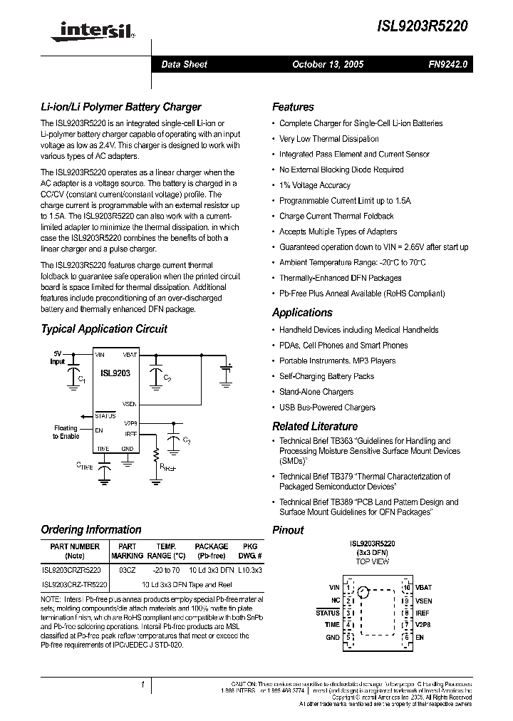 ISL9203CRZ-TR5220_660207.PDF Datasheet