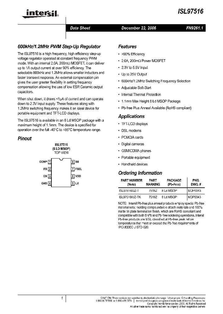 ISL97516IUZ-T_704729.PDF Datasheet