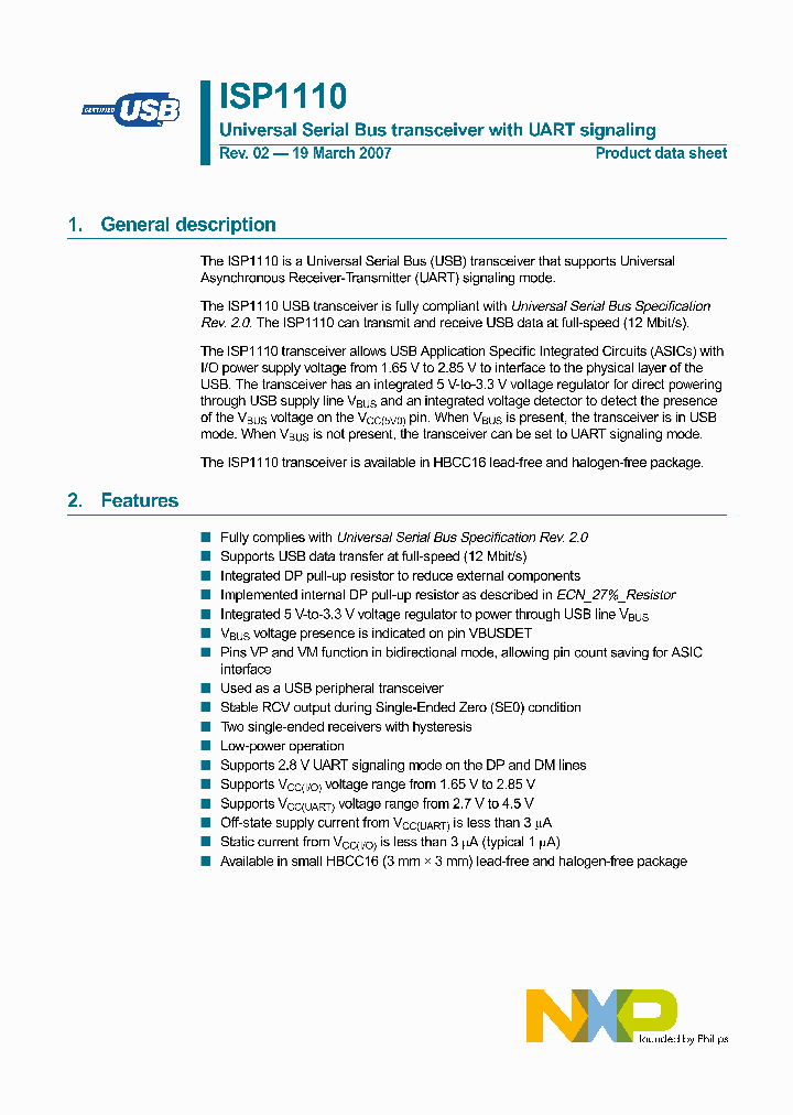 ISP1110_942627.PDF Datasheet