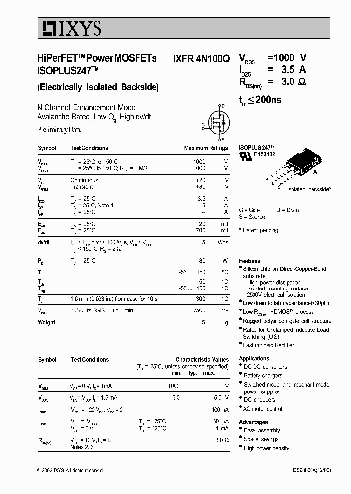 IXFR4N100Q_662880.PDF Datasheet