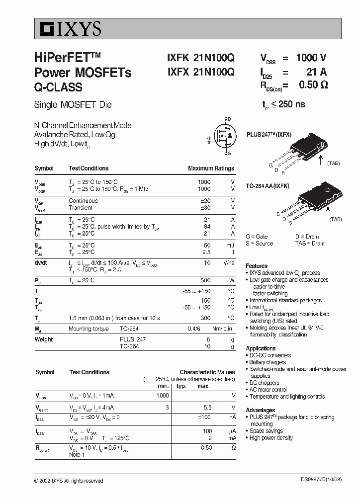 IXFK21N100Q_663821.PDF Datasheet