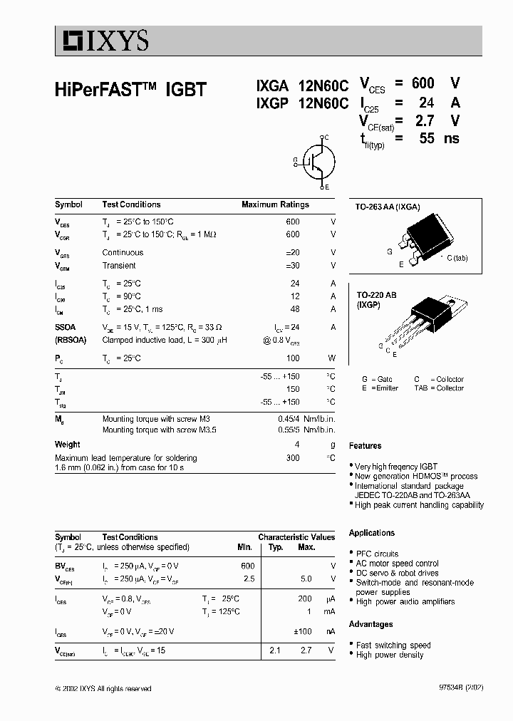 IXGP12N60C_646575.PDF Datasheet