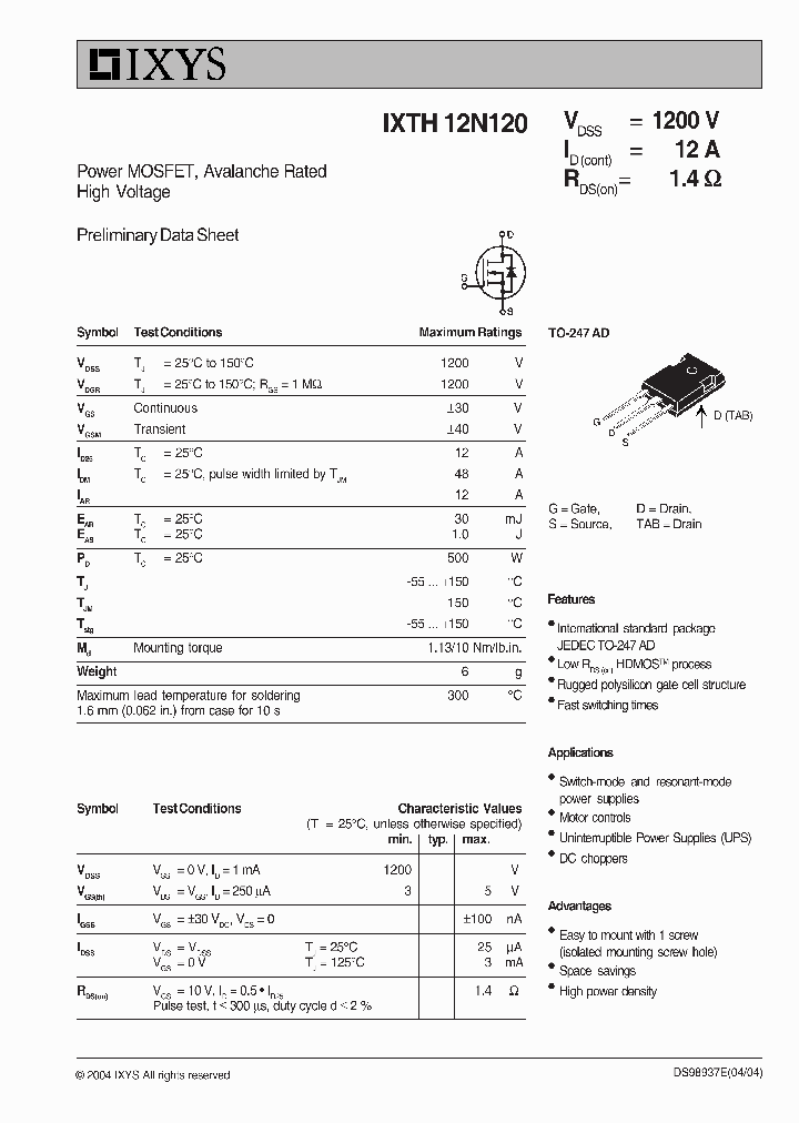 IXTH12N120_631664.PDF Datasheet