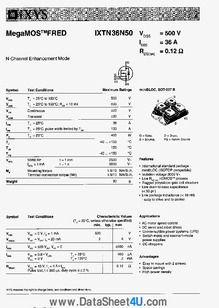 IXTN36N50_874466.PDF Datasheet