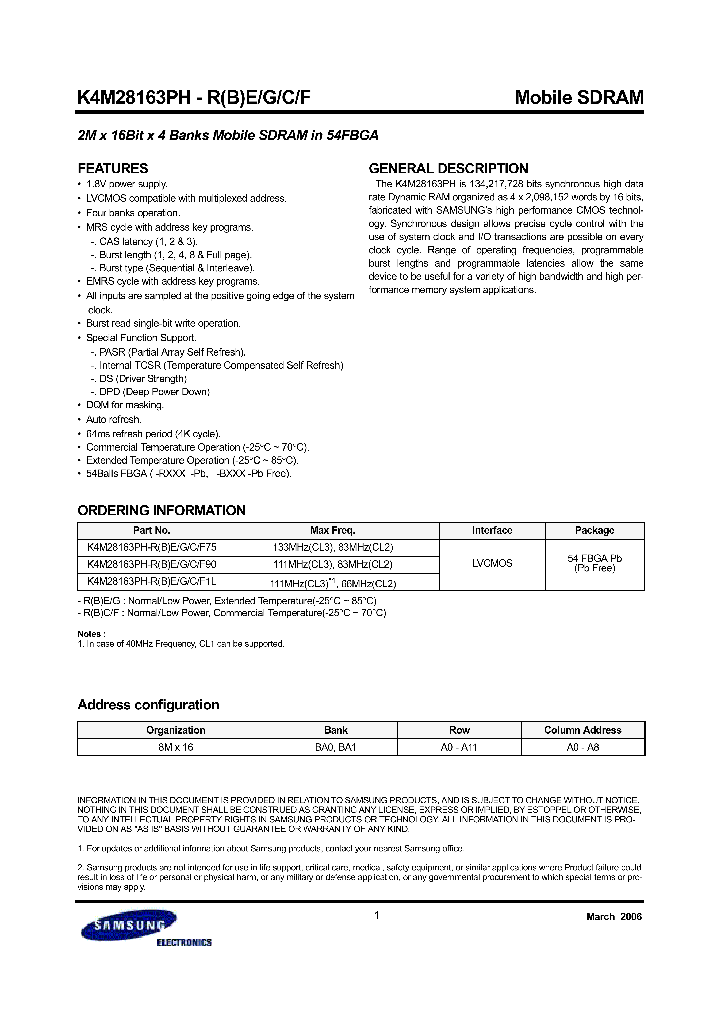 K4M28163PH-RBC_734297.PDF Datasheet