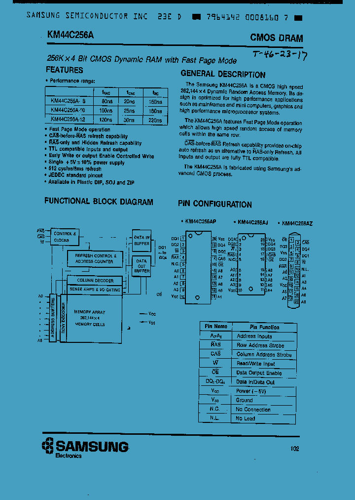 KM44C256A_817284.PDF Datasheet