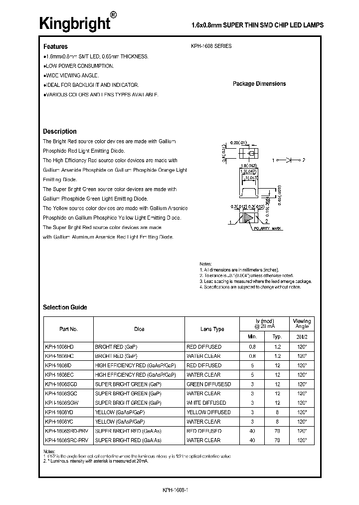 KPH-1608_808722.PDF Datasheet