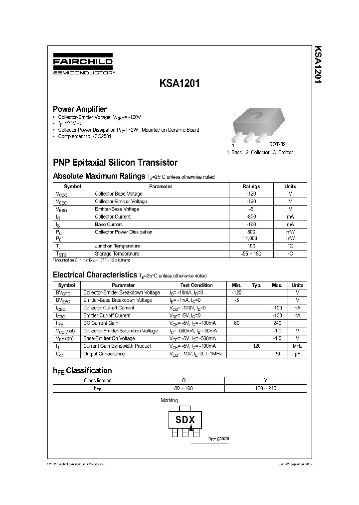 KSA1201_703713.PDF Datasheet