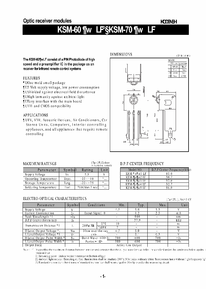 KSM-703LF_1026245.PDF Datasheet
