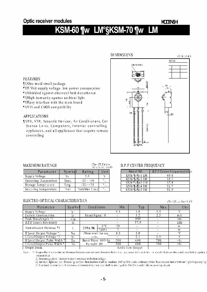 KSM-703LM_1026246.PDF Datasheet