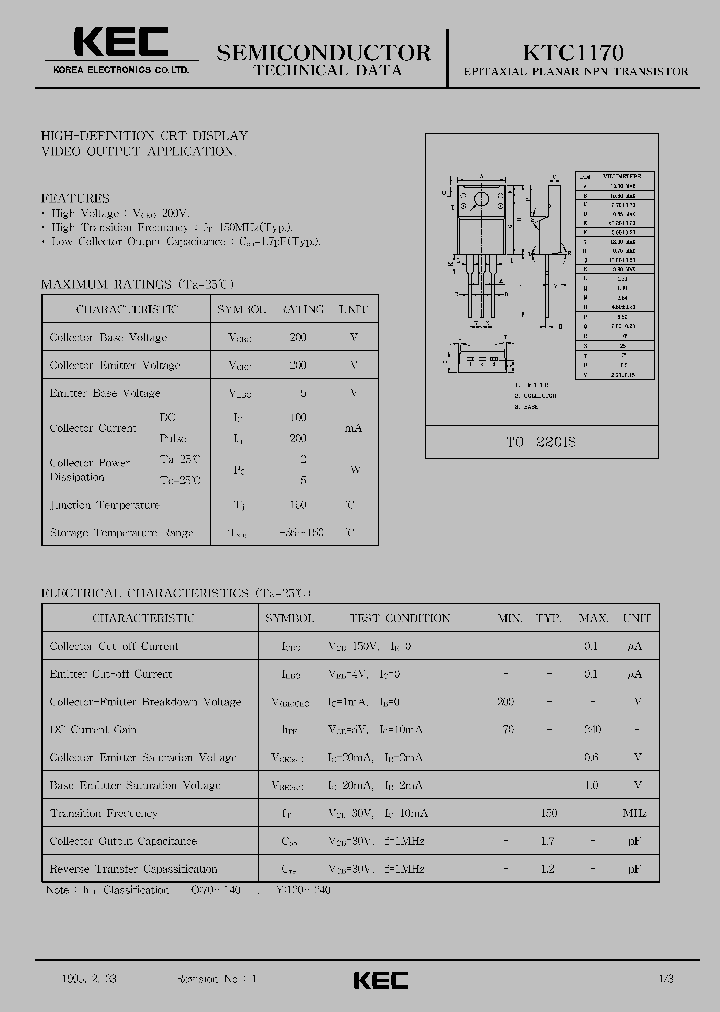 KTC1170_884697.PDF Datasheet