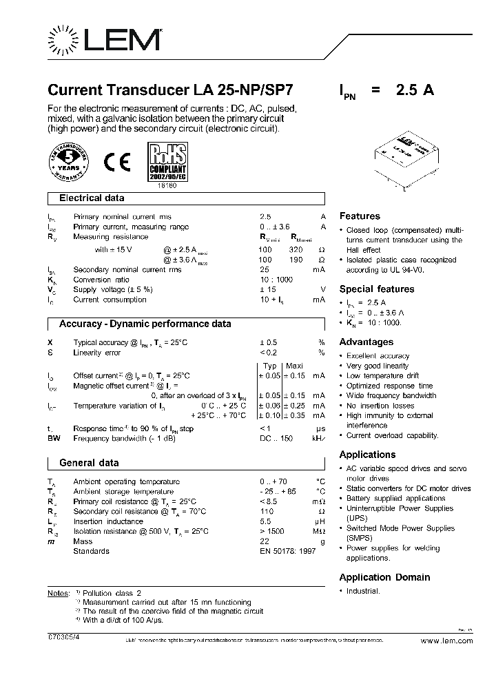 LA25-SP7_700943.PDF Datasheet