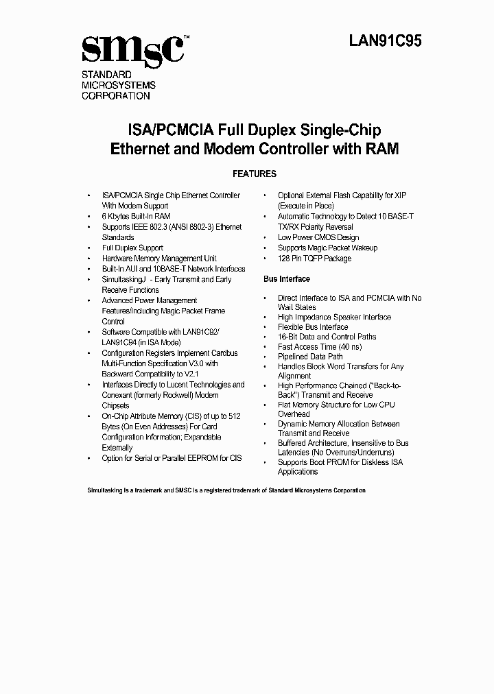 LAN91C95_732285.PDF Datasheet