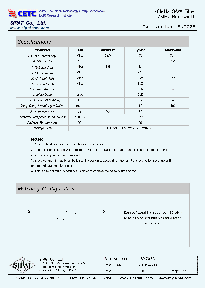 LBN7025_669485.PDF Datasheet