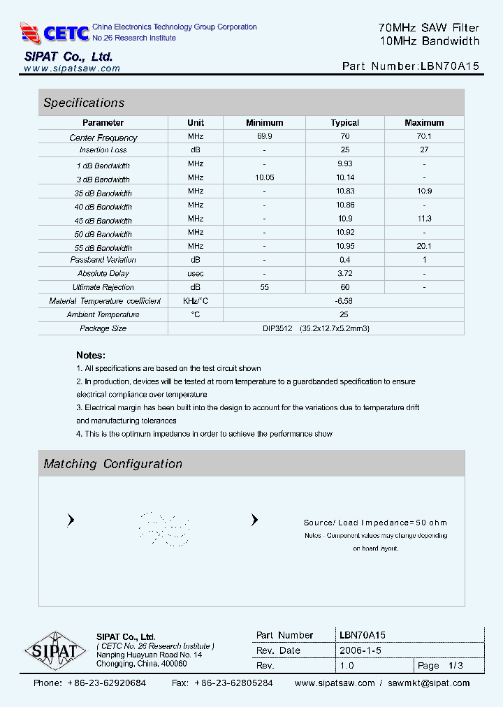 LBN70A15_669449.PDF Datasheet