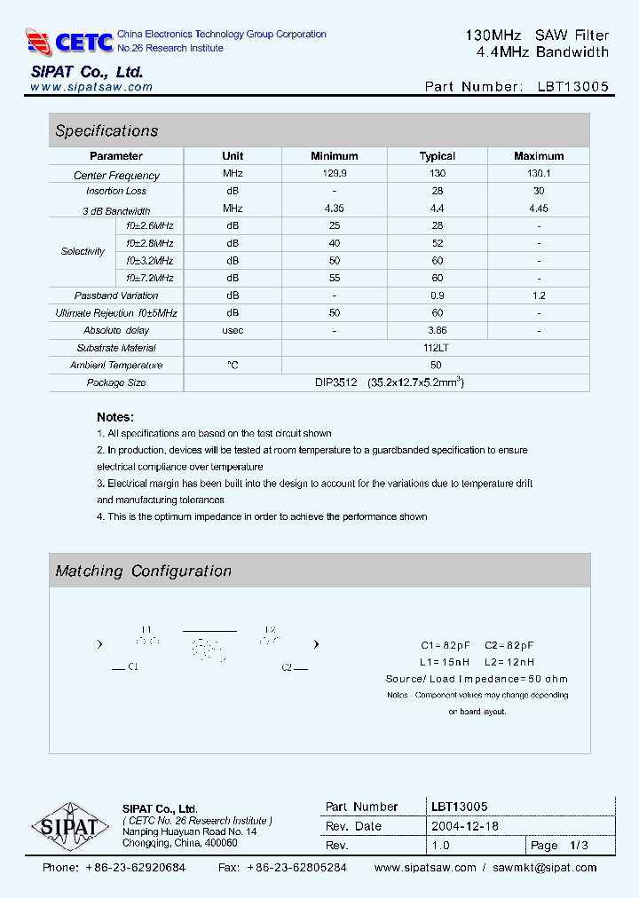 LBT13005_669420.PDF Datasheet