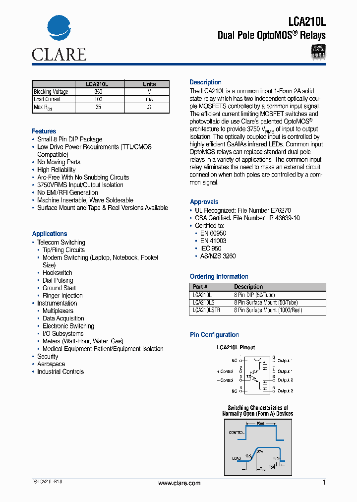LCA210LSTR_634101.PDF Datasheet