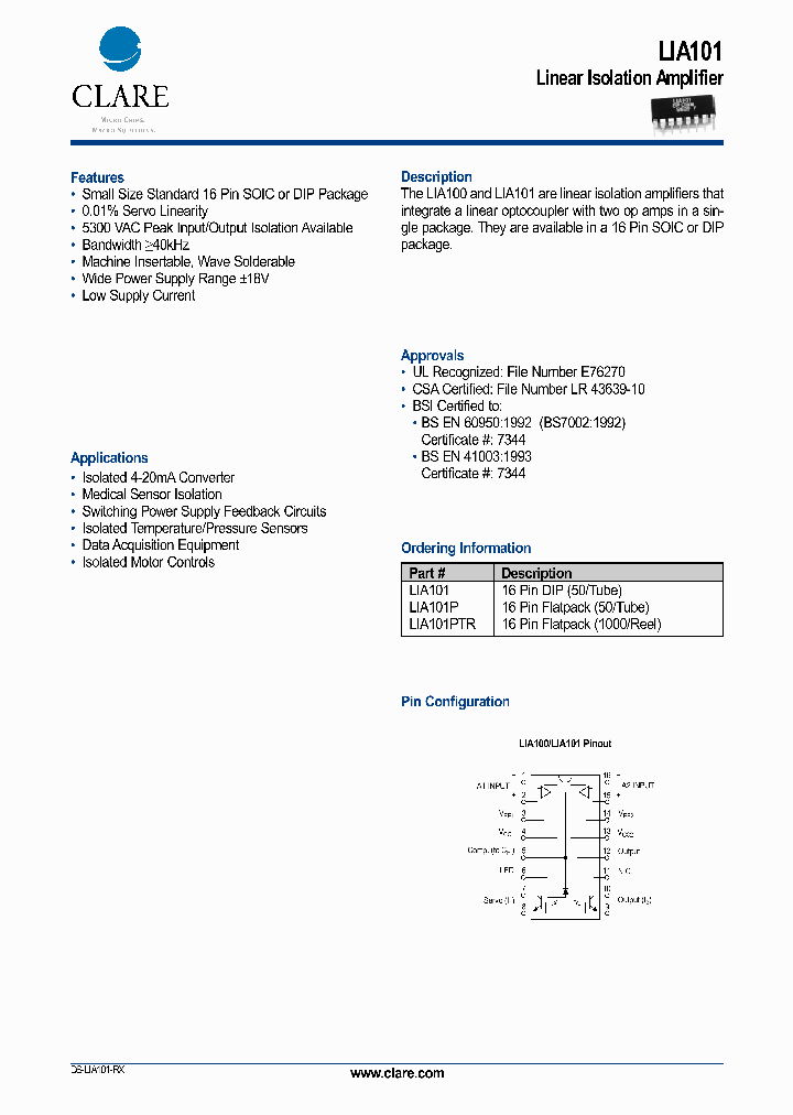LIA101_910229.PDF Datasheet