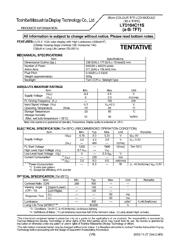 LTD104C11S_764879.PDF Datasheet
