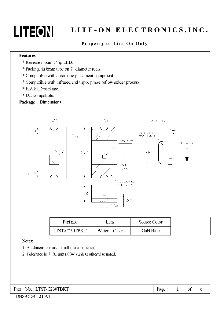 LTST-C230TBKT_611938.PDF Datasheet
