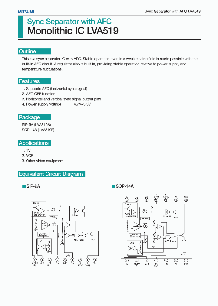 LVA519_702921.PDF Datasheet