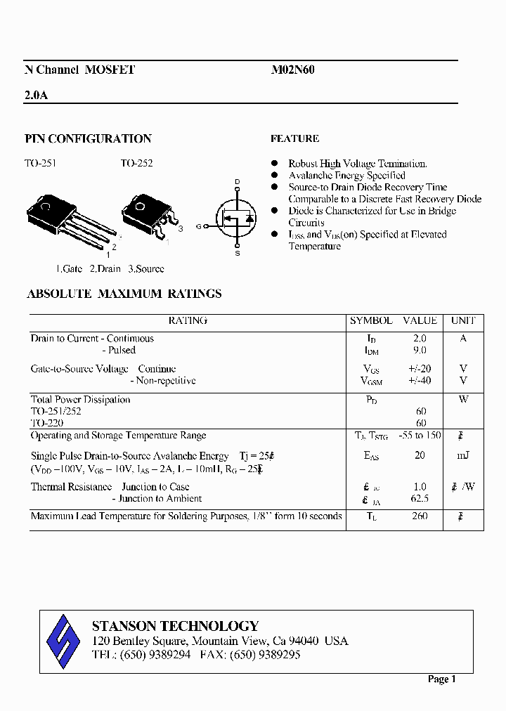 M02N60_611939.PDF Datasheet