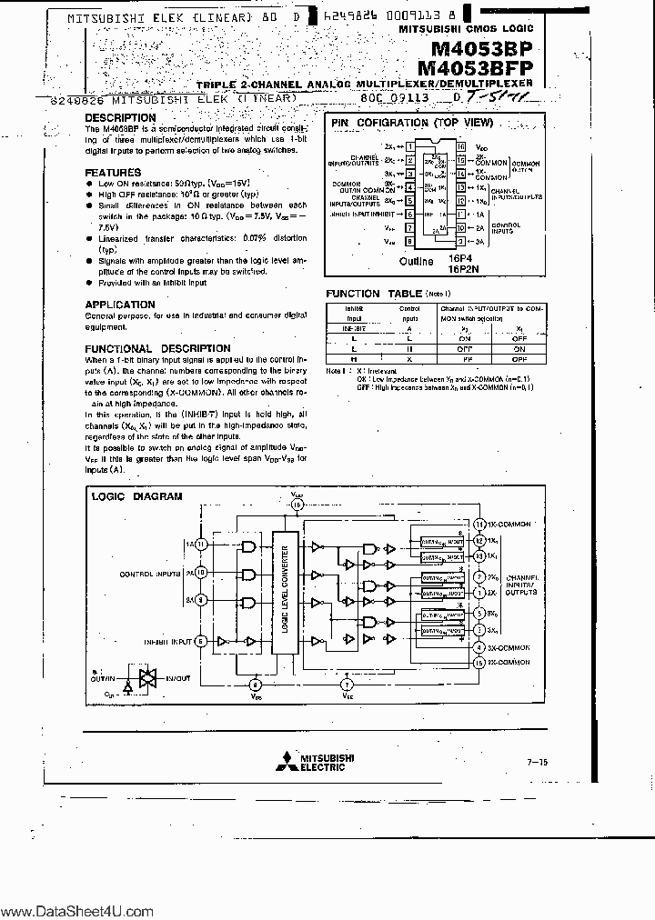 M4053BFP_1009574.PDF Datasheet