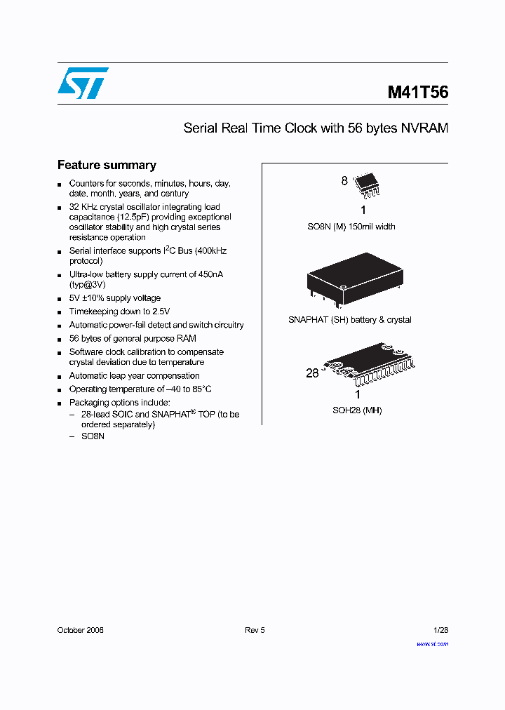 M41T56M6E_716514.PDF Datasheet