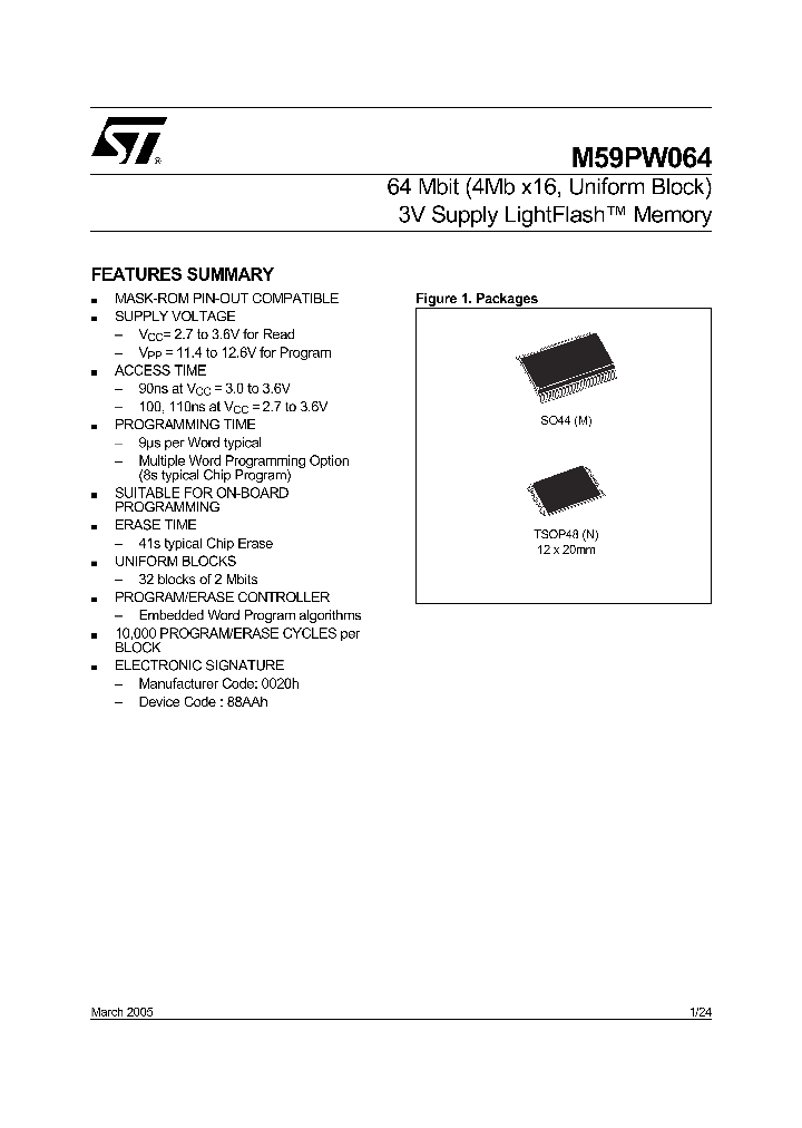 M59PW064_606921.PDF Datasheet